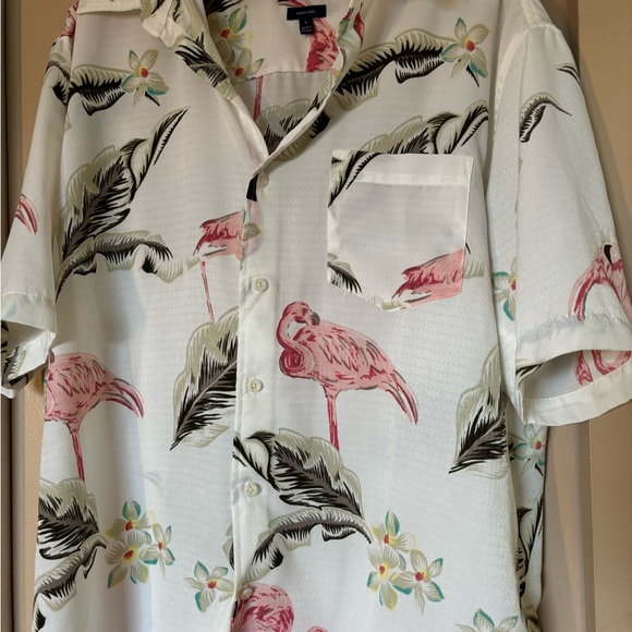 Croft & Barrow hawaiian flamingo shirt - Picture 4 of 12